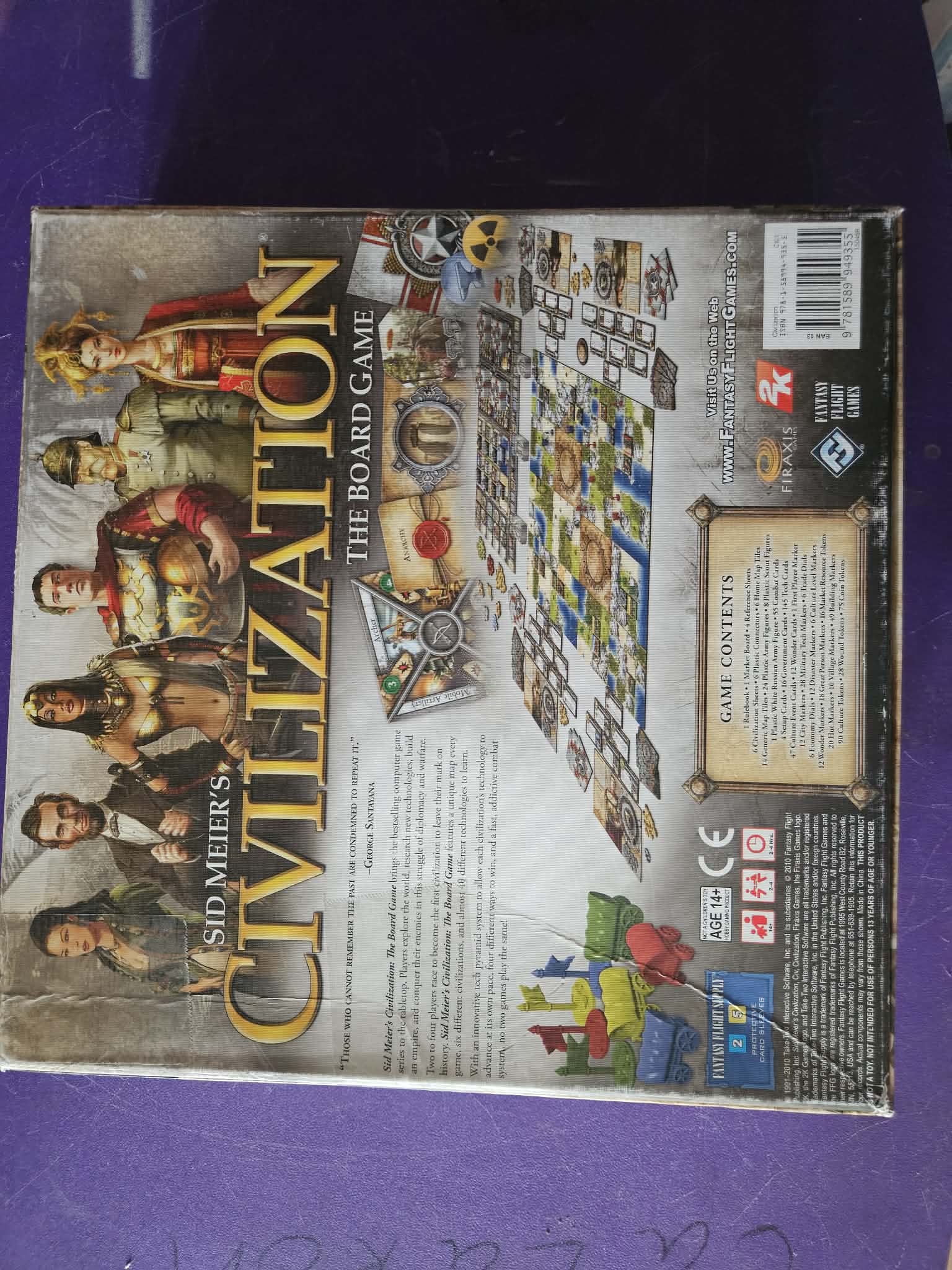 Sid Meier's Civilization: The Board Game - Back