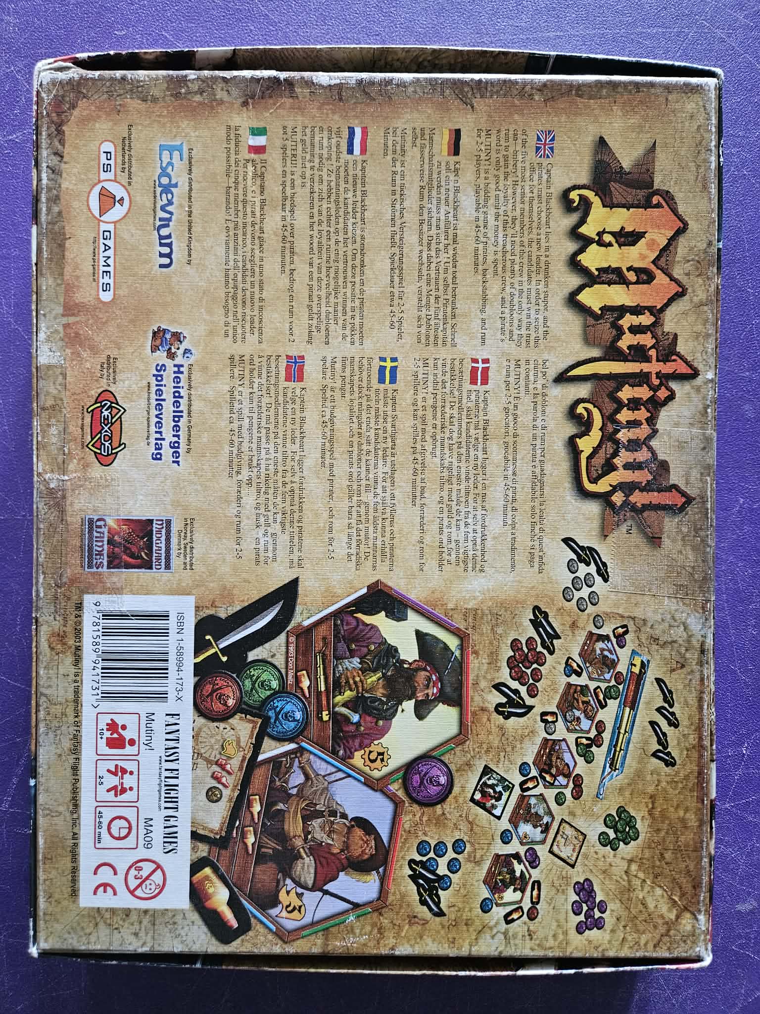 Mutiny! A Game of Rum and Riches - Back