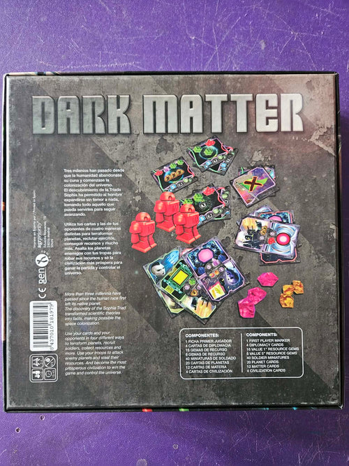 Dark Matter Board Game - Back
